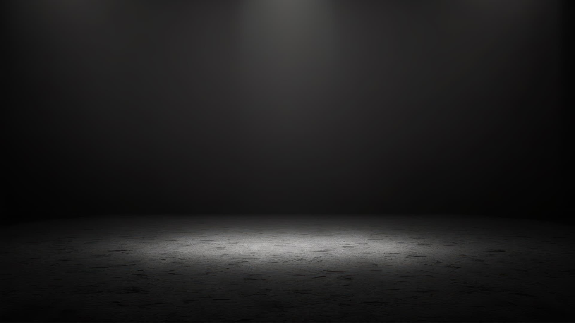 Dark black empty room scene with spotlight