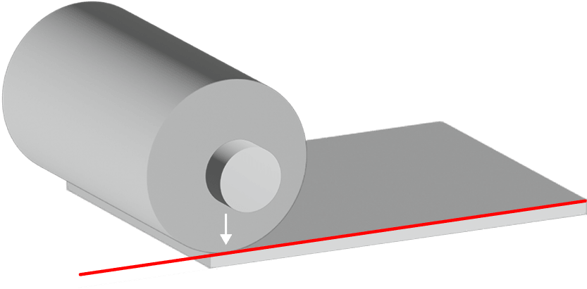 Kripton isometric illustration pressing roller